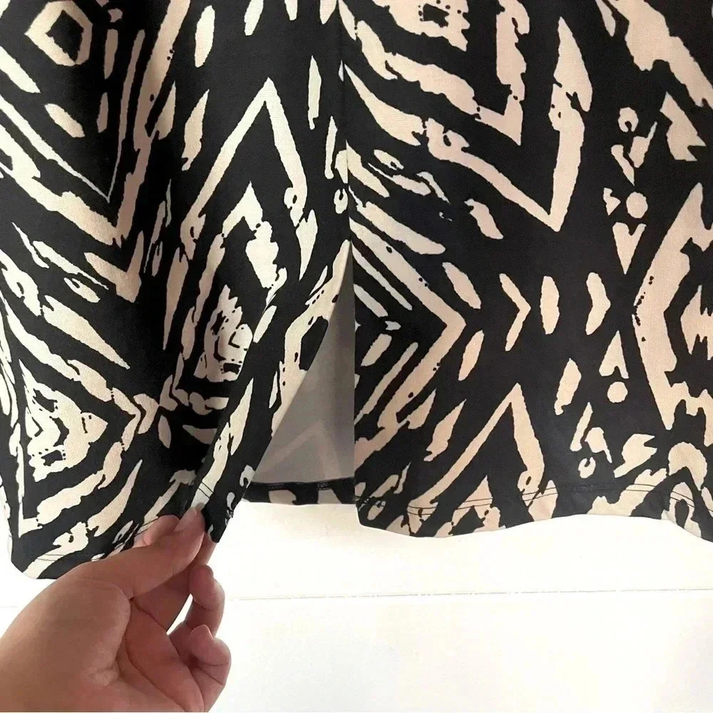 Creation L 3/4 Sleeve Midi Graphic Dress Size 6 - Picture 6 of 8